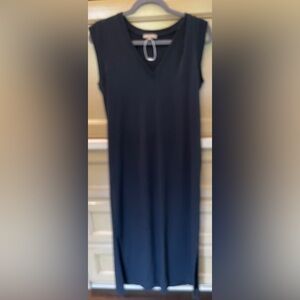 Lilla P Black Midi Dress sz M